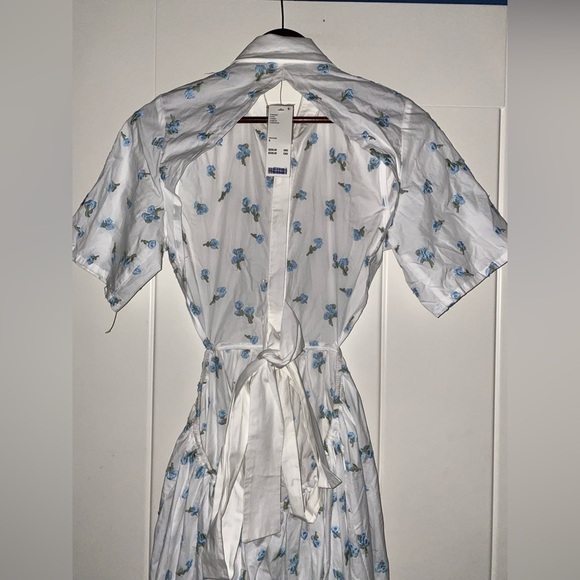 Urban Outfitters Sister Jane Women Lapris Shell Embroidered Shirtdress Midi M EW - Picture 8 of 11